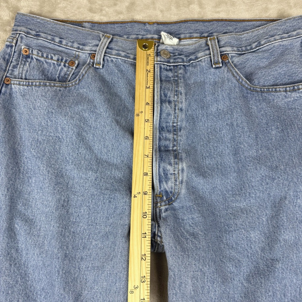 Levi's 501 Jeans Mens 38x30 (Fits 36x29) Light Wash Button Fly 2002 Y2K - Picture 13 of 16